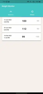 Advance Weight Monitor android App screenshot 2